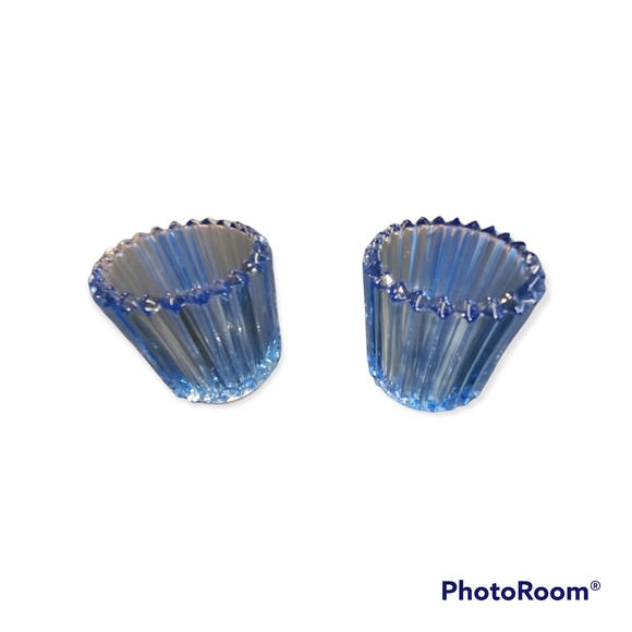 Blue glass votive set - Picture 5 of 12